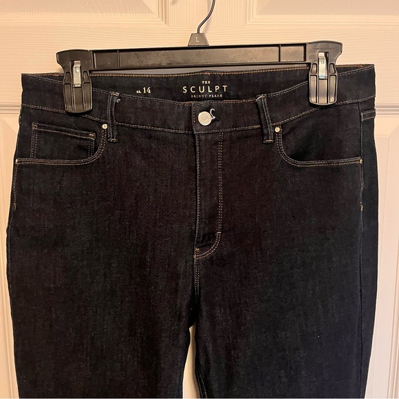 White House Black Market The Sculpt Skinny Flare Dark Wash High Rise Jeans - Picture 10 of 14